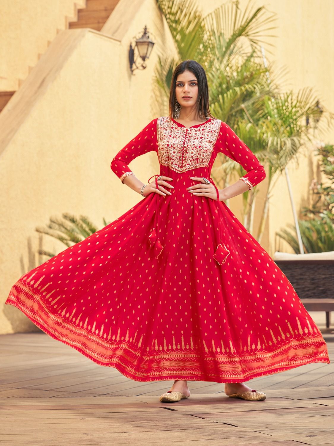 Walkway 40 By Blue Hills Printed Anarkali Kurti Catalog
